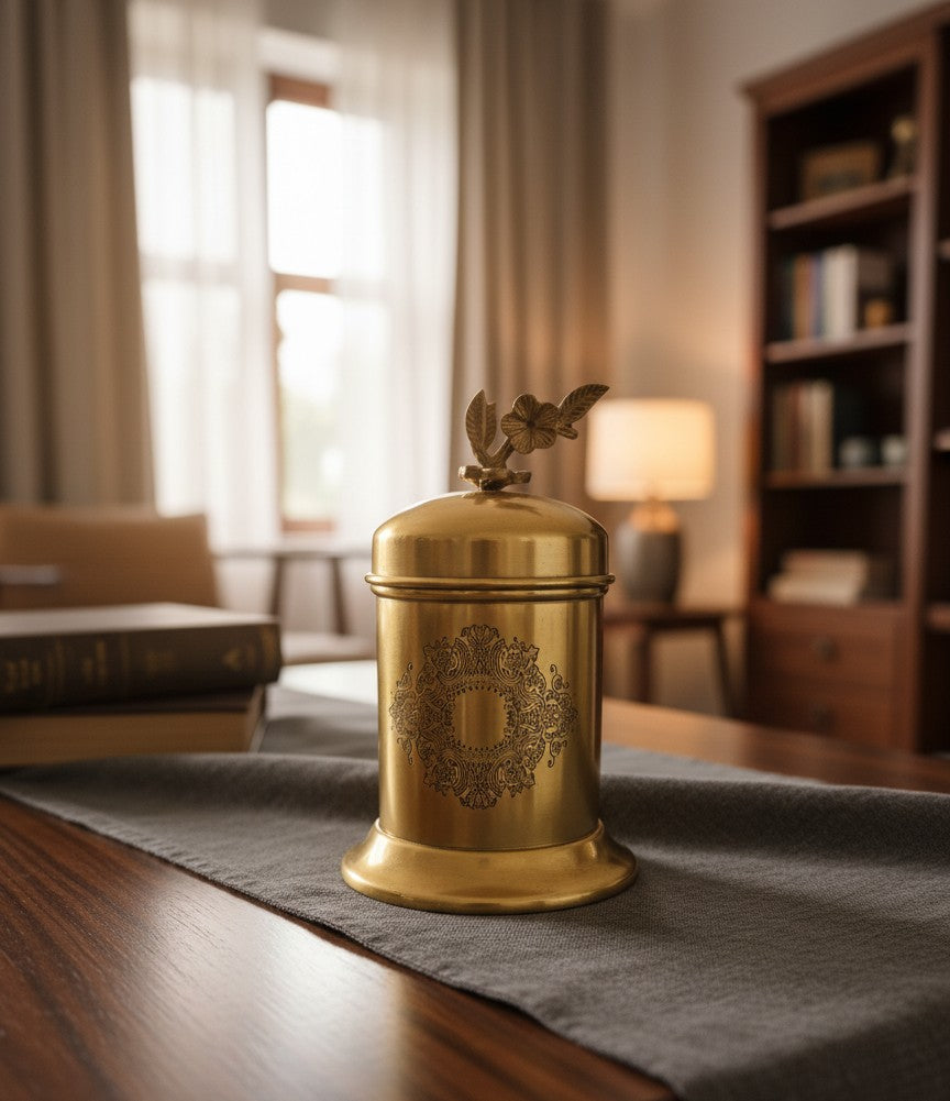 The Bloom Brass Jar